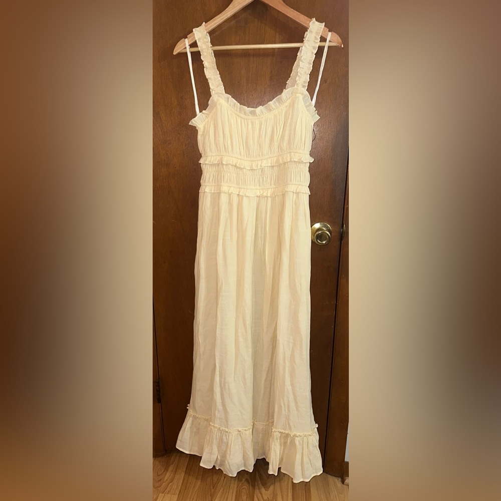 INDIKAH NWT BUTTER YELLOW MAXI DRESS SIZE US:SM/AU:8